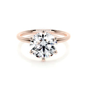 2.0 CT Round Solitaire CVD E/VS2 Diamond Engagement Ring - Barbara Maison 