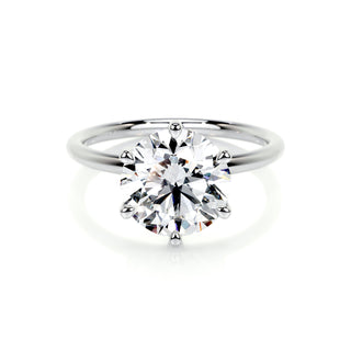 2.0 CT Round Solitaire CVD E/VS2 Diamond Engagement Ring - Barbara Maison 