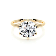 2.0 CT Round Solitaire CVD E/VS2 Diamond Engagement Ring - Barbara Maison 
