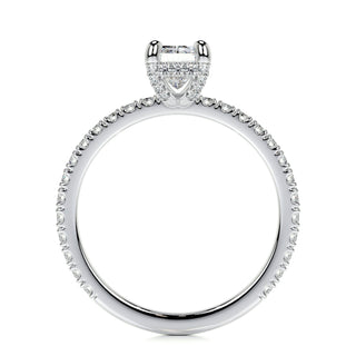 1.05 CT Radiant Hidden Halo CVD E/VS2 Diamond Engagement Ring - Barbara Maison 