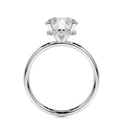 2.0 CT Pear Hidden Halo CVD E/VS2 Diamond Engagement Ring - Barbara Maison 