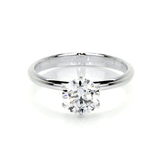 1.0 CT Round Solitaire CVD E/VS2 Diamond Engagement Ring - Barbara Maison 