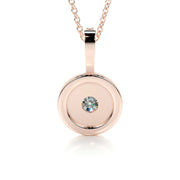 0.50 CT Round Double Halo CVD F/VS Diamond Necklace - Barbara Maison 