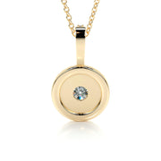 0.50 CT Round Double Halo CVD F/VS Diamond Necklace - Barbara Maison 