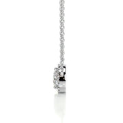 1.0 CT Oval Halo CVD F/VS Diamond Necklace - Barbara Maison 