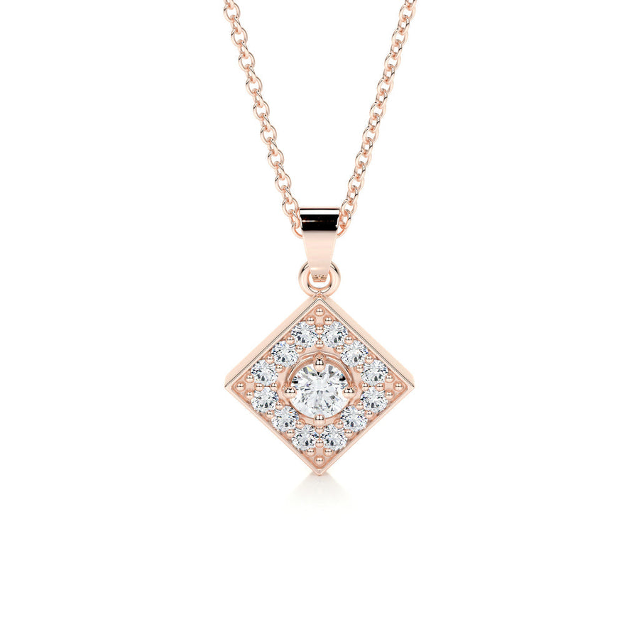 0.25 CT Round CVD F/VS Diamond Necklace - Barbara Maison 