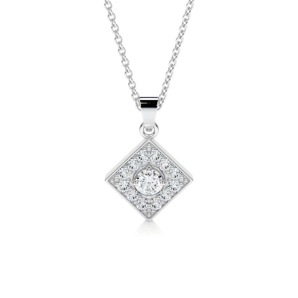 0.25 CT Round CVD F/VS Diamond Necklace - Barbara Maison 
