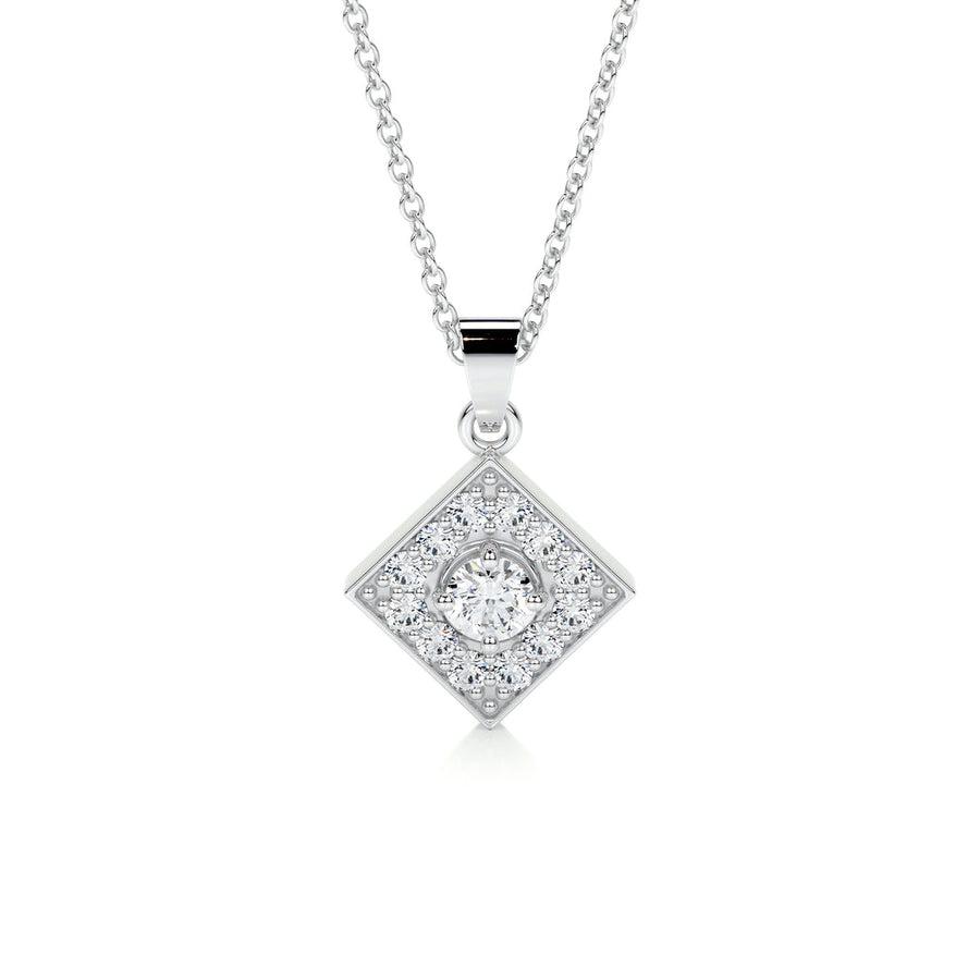 0.25 CT Round CVD F/VS Diamond Necklace - Barbara Maison 