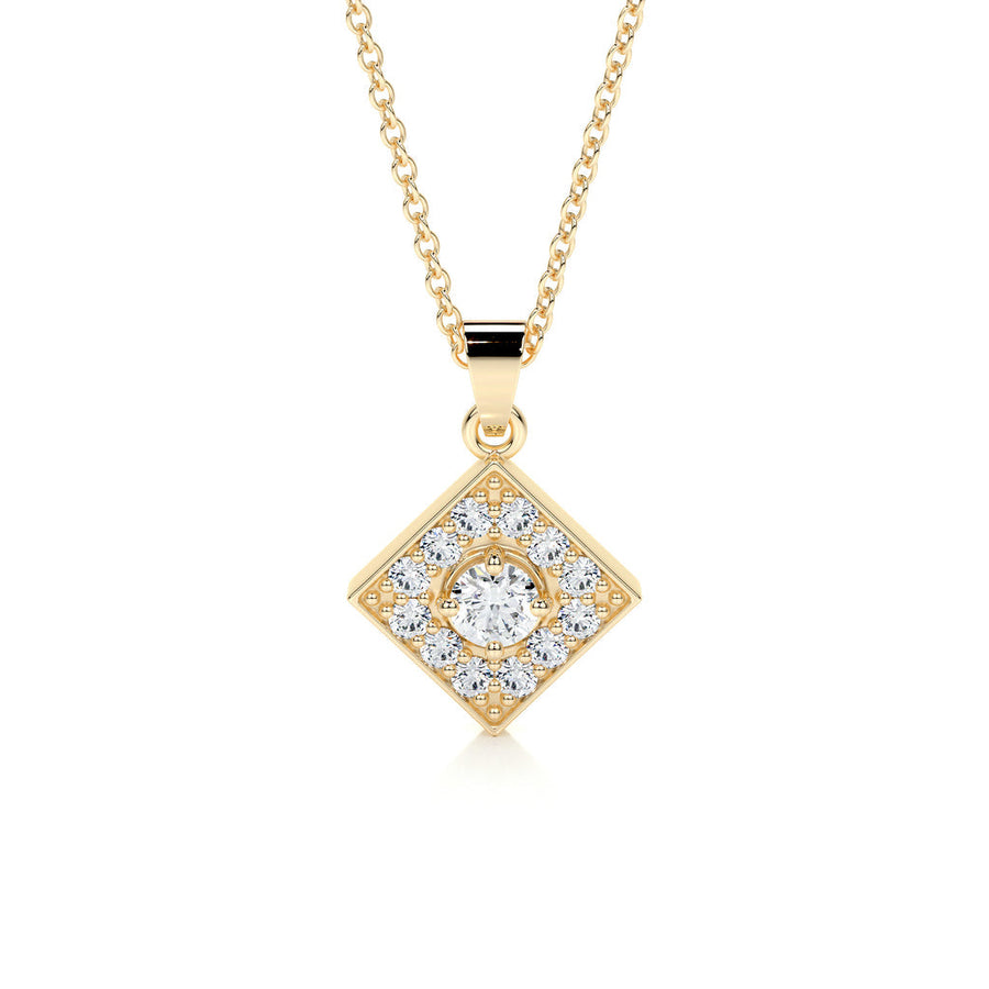0.25 CT Round CVD F/VS Diamond Necklace - Barbara Maison 