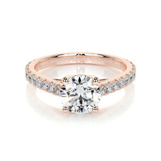 0.80 CT Round Solitaire CVD E/VS2 Diamond Engagement Ring - Barbara Maison 