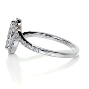 1.0 CT Oval Bypass Setting CVD E/VS1 Diamond Engagement Ring - Barbara Maison 