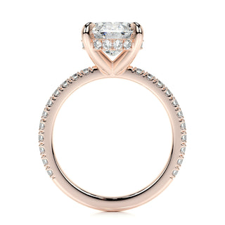 2.0 CT Oval Hidden Halo CVD E/VS2 Diamond Engagement Ring - Barbara Maison 