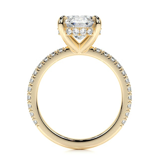 2.0 CT Oval Hidden Halo CVD E/VS2 Diamond Engagement Ring - Barbara Maison 