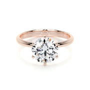 2.50 CT Round Solitaire CVD G/SI1 Diamond Engagement Ring - Barbara Maison 