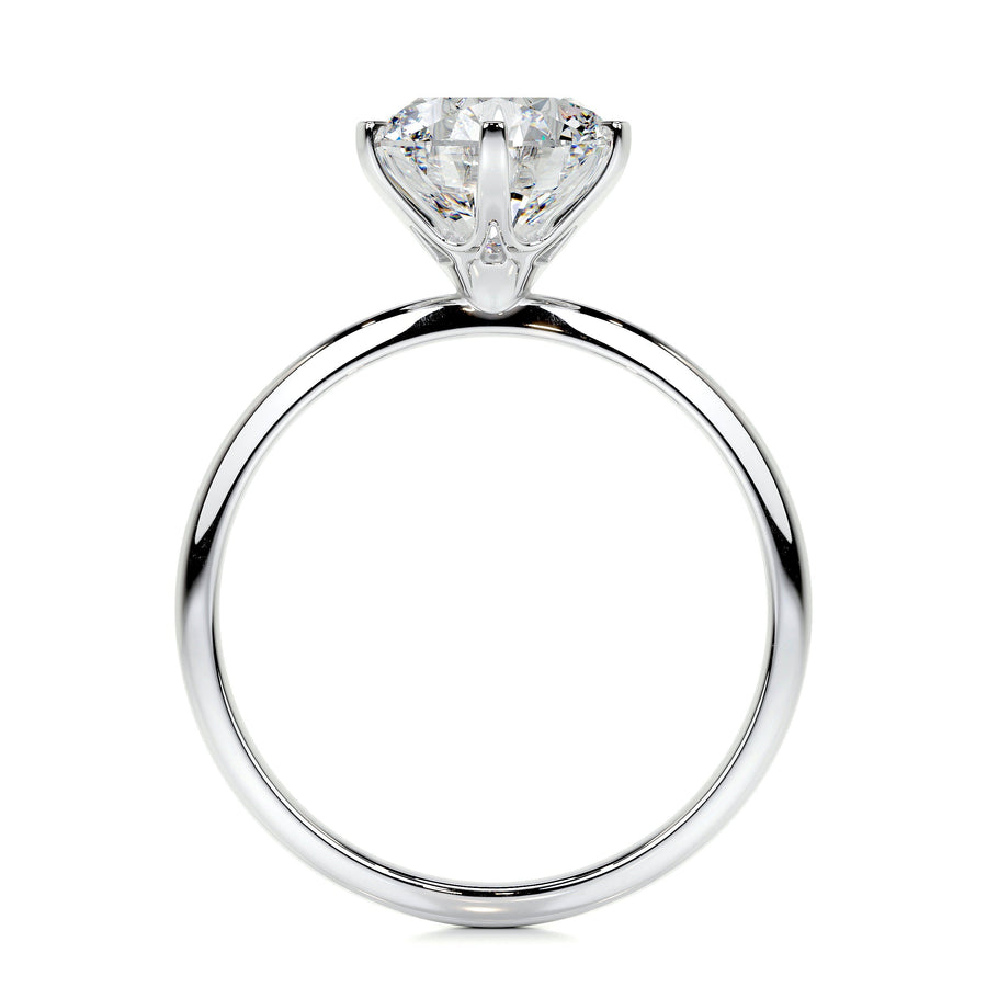 2.50 CT Round Solitaire CVD G/SI1 Diamond Engagement Ring - Barbara Maison 