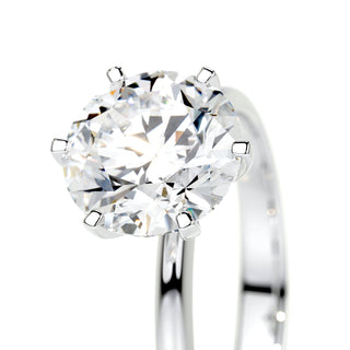 2.50 CT Round Solitaire CVD G/SI1 Diamond Engagement Ring - Barbara Maison 