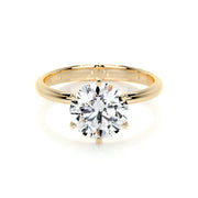 2.50 CT Round Solitaire CVD G/SI1 Diamond Engagement Ring - Barbara Maison 