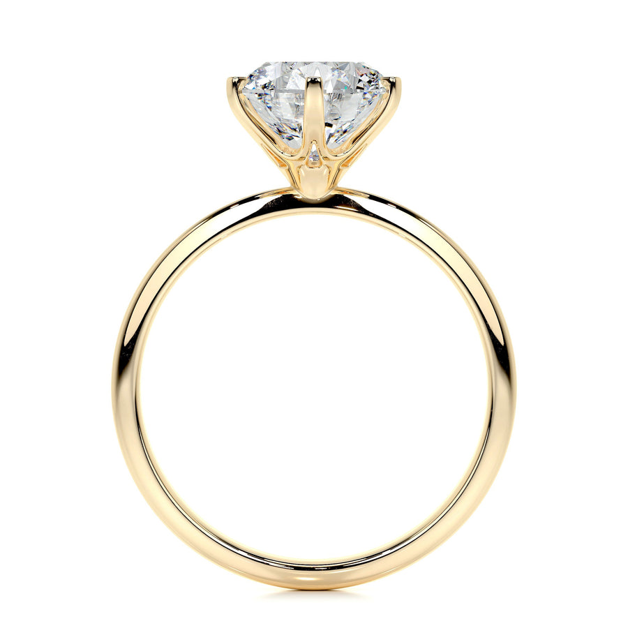 2.50 CT Round Solitaire CVD G/SI1 Diamond Engagement Ring - Barbara Maison 