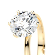 2.50 CT Round Solitaire CVD G/SI1 Diamond Engagement Ring - Barbara Maison 