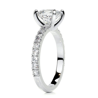 1.50 CT Princess Solitaire CVD G/VS2 Diamond Engagement Ring - Barbara Maison 