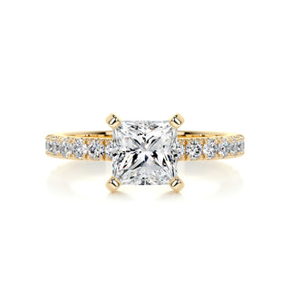 1.50 CT Princess Solitaire CVD G/VS2 Diamond Engagement Ring - Barbara Maison 