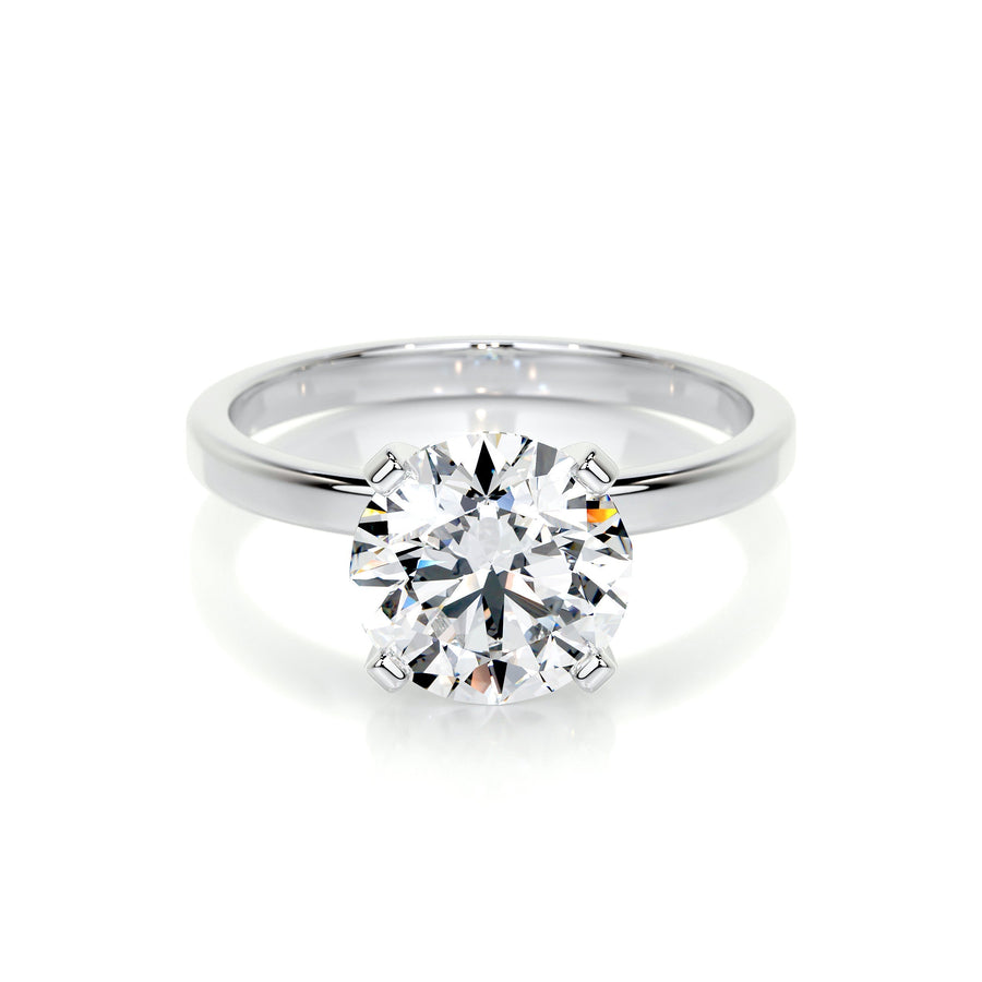 2.0 CT Round Solitaire CVD E/VS2 Diamond Engagement Ring - Barbara Maison 