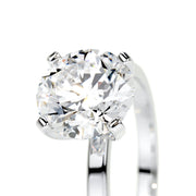 2.0 CT Round Solitaire CVD E/VS2 Diamond Engagement Ring - Barbara Maison 