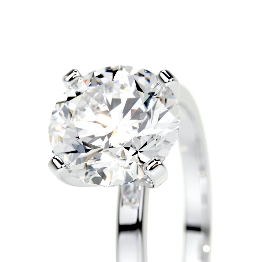 2.0 CT Round Solitaire CVD E/VS2 Diamond Engagement Ring - Barbara Maison 