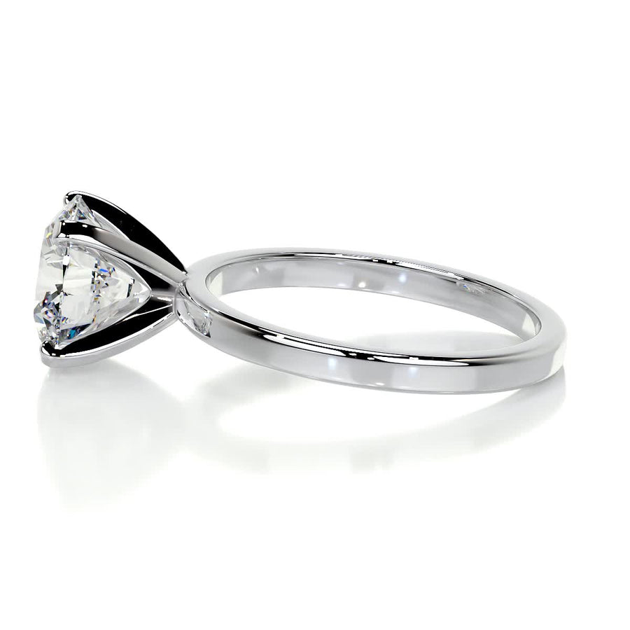 2.0 CT Round Solitaire CVD E/VS2 Diamond Engagement Ring - Barbara Maison 
