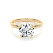 2.0 CT Round Solitaire CVD E/VS2 Diamond Engagement Ring - Barbara Maison 