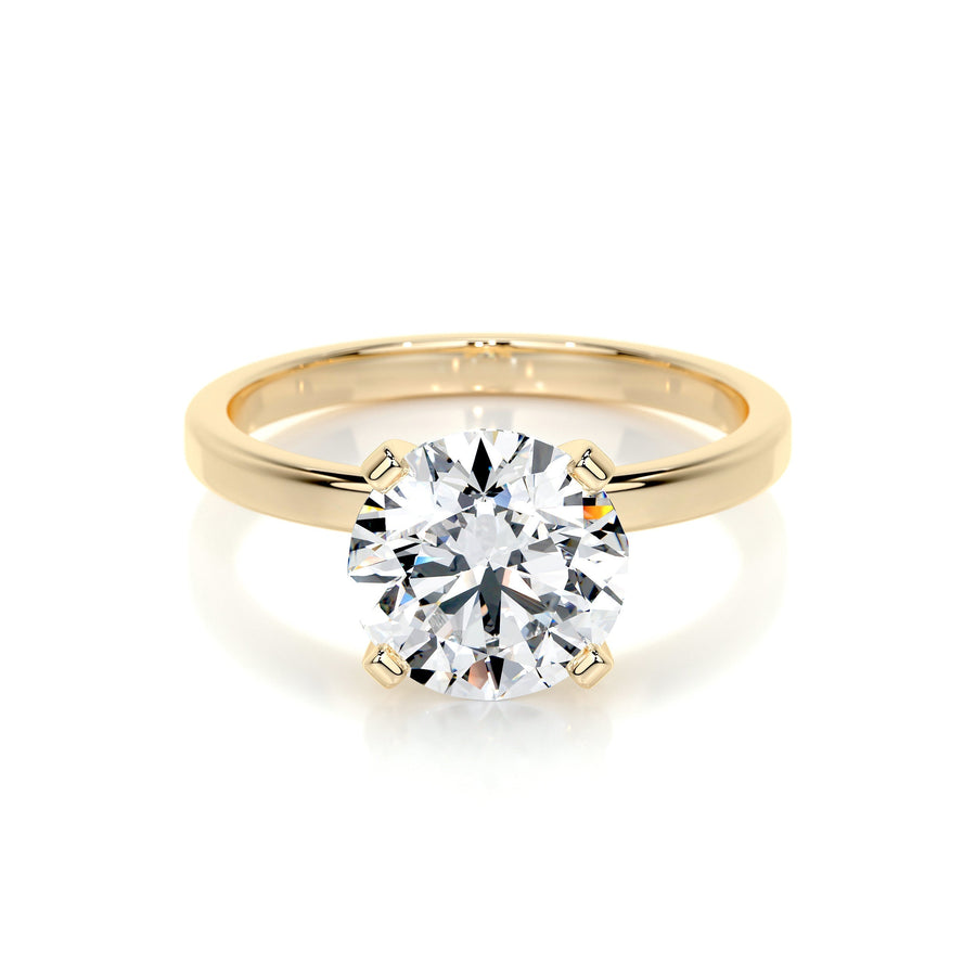 2.0 CT Round Solitaire CVD E/VS2 Diamond Engagement Ring - Barbara Maison 