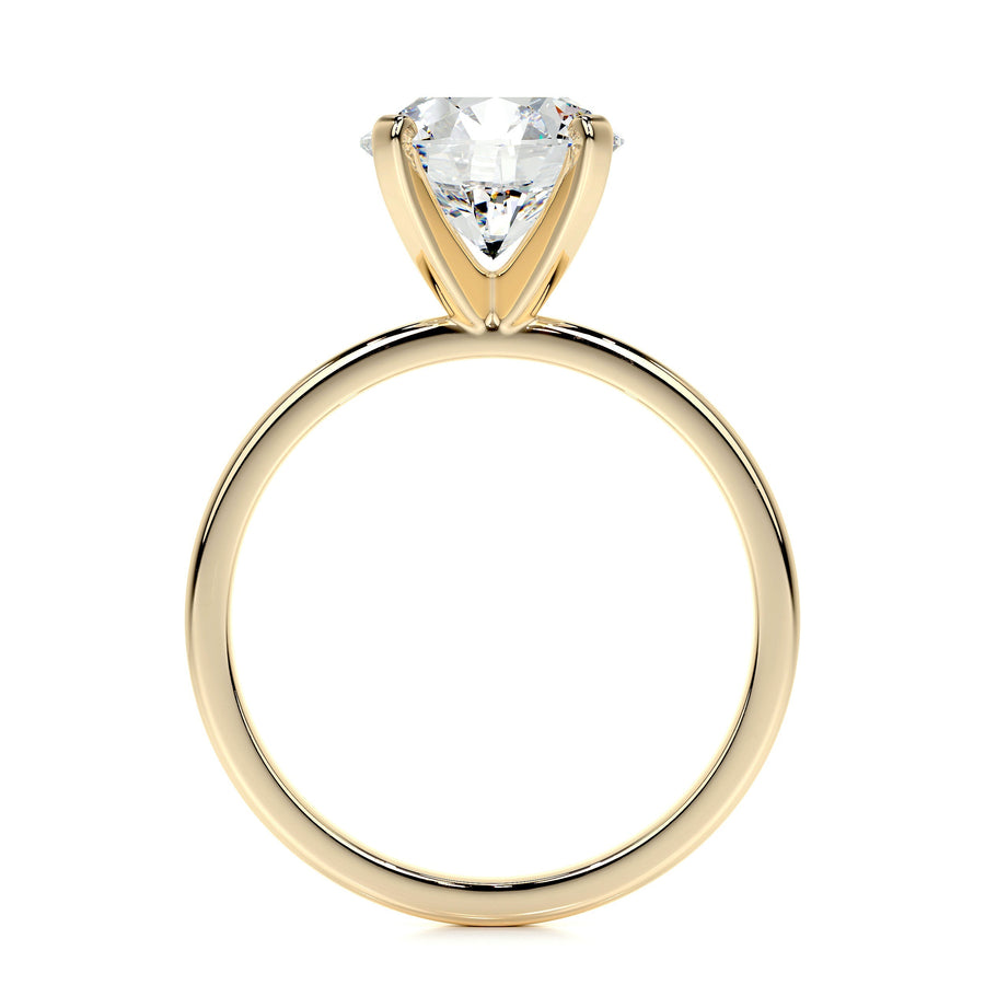 2.0 CT Round Solitaire CVD E/VS2 Diamond Engagement Ring - Barbara Maison 
