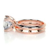 2.0 CT Princess Solitaire CVD F/VS Diamond Bridal Set - Barbara Maison 