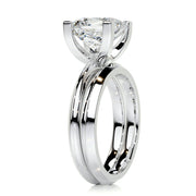 2.0 CT Princess Solitaire CVD F/VS Diamond Bridal Set - Barbara Maison 
