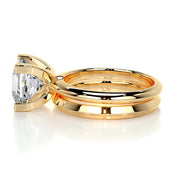 2.0 CT Princess Solitaire CVD F/VS Diamond Bridal Set - Barbara Maison 