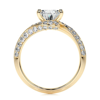 2.0 CT Pear Bypass CVD E/VS2 Diamond Engagement Ring - Barbara Maison 