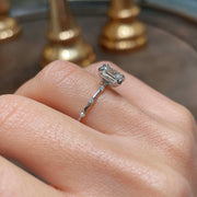 1.50 CT Emerald Solitaire CVD E/VS1 Diamond Engagement Ring - Barbara Maison 