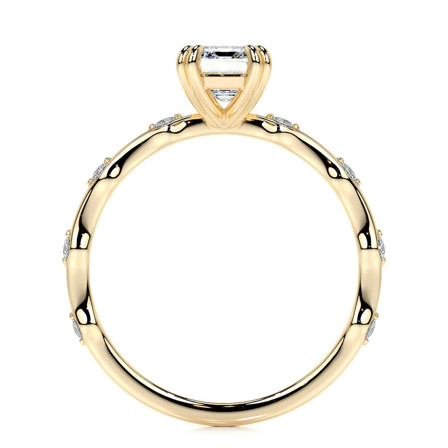 1.50 CT Emerald Solitaire CVD E/VS1 Diamond Engagement Ring - Barbara Maison 