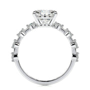 3.0 CT Oval Solitaire CVD E/VS1 Diamond Engagement Ring - Barbara Maison 