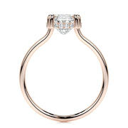 3.0 CT Oval Hidden Halo CVD E/SI1 Diamond Engagement Ring - Barbara Maison 
