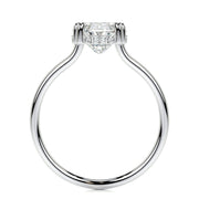 3.0 CT Oval Hidden Halo CVD E/SI1 Diamond Engagement Ring - Barbara Maison 