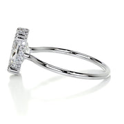 3.0 CT Oval Hidden Halo CVD E/SI1 Diamond Engagement Ring - Barbara Maison 
