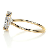 3.0 CT Oval Hidden Halo CVD E/SI1 Diamond Engagement Ring - Barbara Maison 