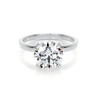 3.0 CT Princess Solitaire CVD F/VS2 Diamond Engagement Ring - Barbara Maison 