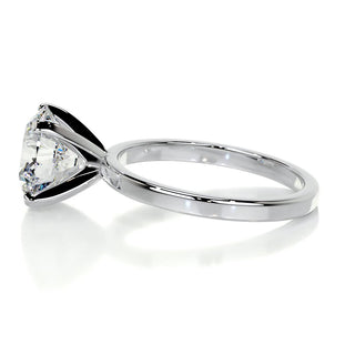 3.0 CT Princess Solitaire CVD F/VS2 Diamond Engagement Ring - Barbara Maison 