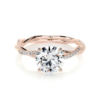 1.50 CT Round Solitaire CVD F/VS2 Diamond Engagement Ring - Barbara Maison 