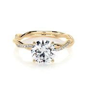 1.50 CT Round Solitaire CVD F/VS2 Diamond Engagement Ring - Barbara Maison 