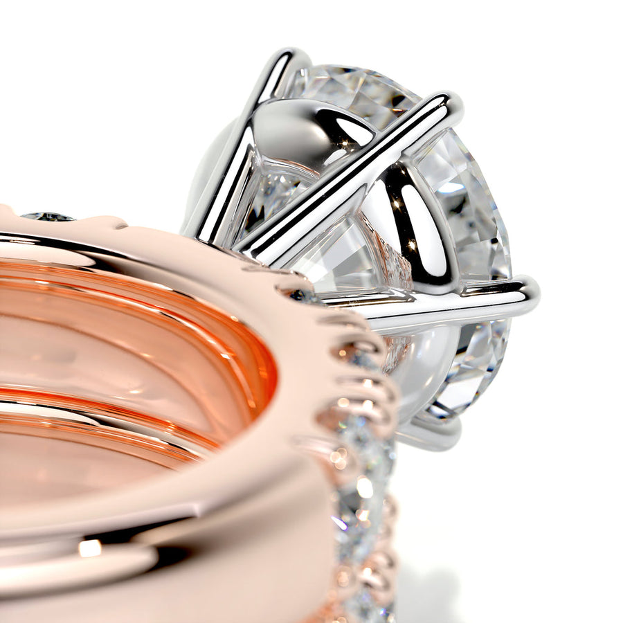 3.0 CT Round Solitaire CVD F/VS Diamond Bridal Set - Barbara Maison 