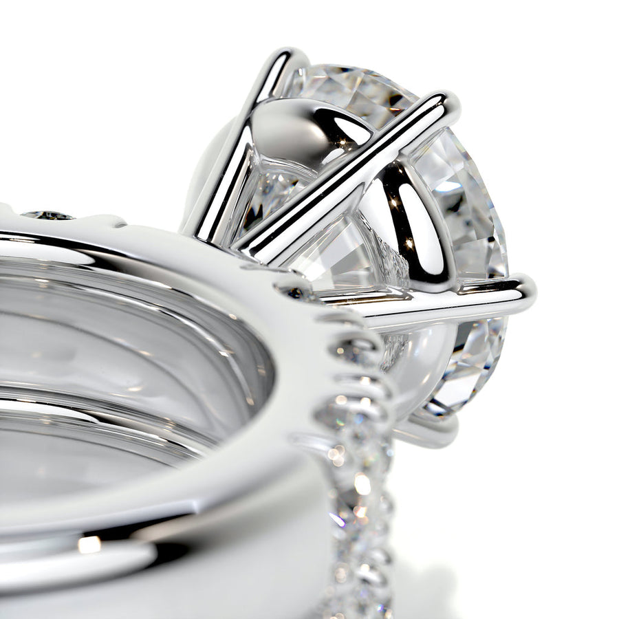 3.0 CT Round Solitaire CVD F/VS Diamond Bridal Set - Barbara Maison 