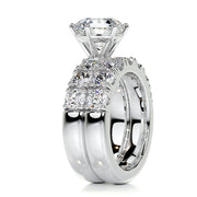 3.0 CT Round Solitaire CVD F/VS Diamond Bridal Set - Barbara Maison 